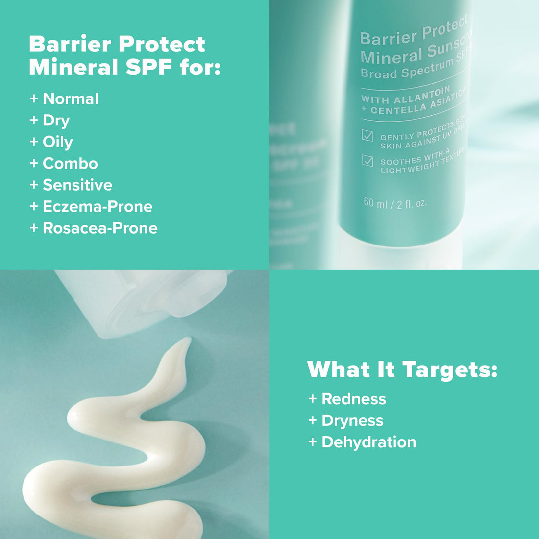 Paula’s Choice CALM Barrier Protect Mineral Moisturizer Sunscreen SPF 30 for Sensitive Skin, Soothes Redness, Suitable for Rosacea-Prone & Eczema-Prone Skin, Fragrance-Free & Paraben-Free, 2 Fl Oz