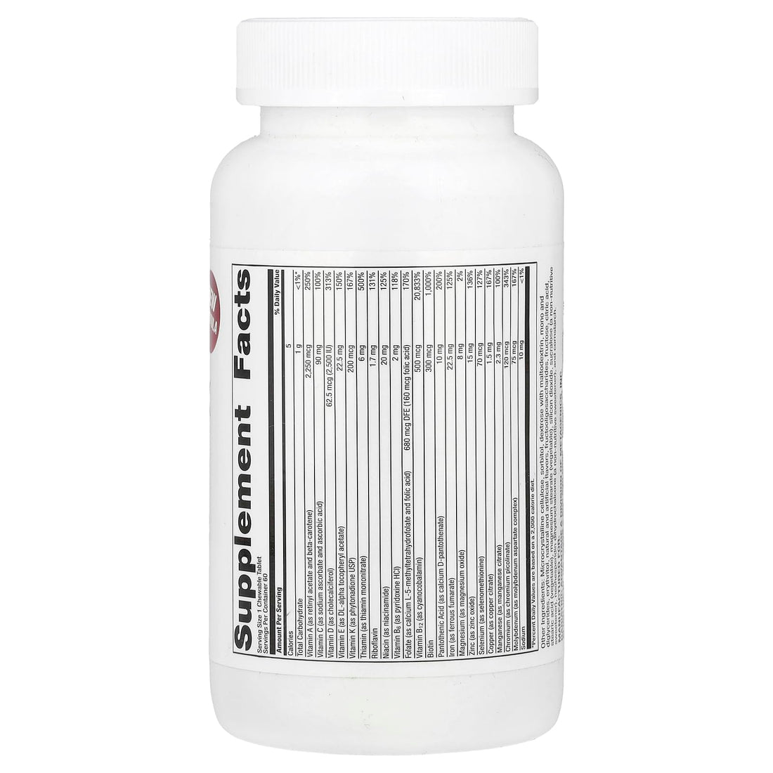 Bariatric Advantage Chewable High ADEK with Iron - for Bariatric Patients - High Potency Vitamin A, D, E & K - Includes B-Vitamins - Chewable Multivitamins - Tropical Fruit - 60 Tablets