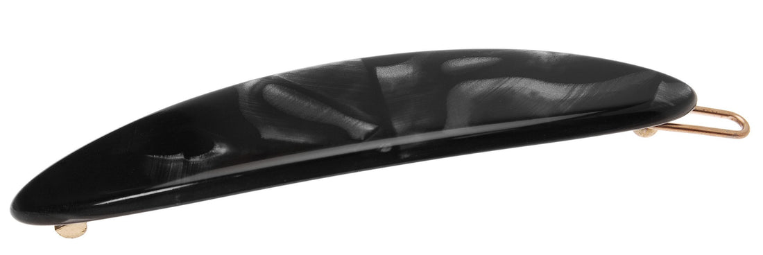 Nacro Black : France Luxe Oblong on Tige Boule Barrette - Nacro Black