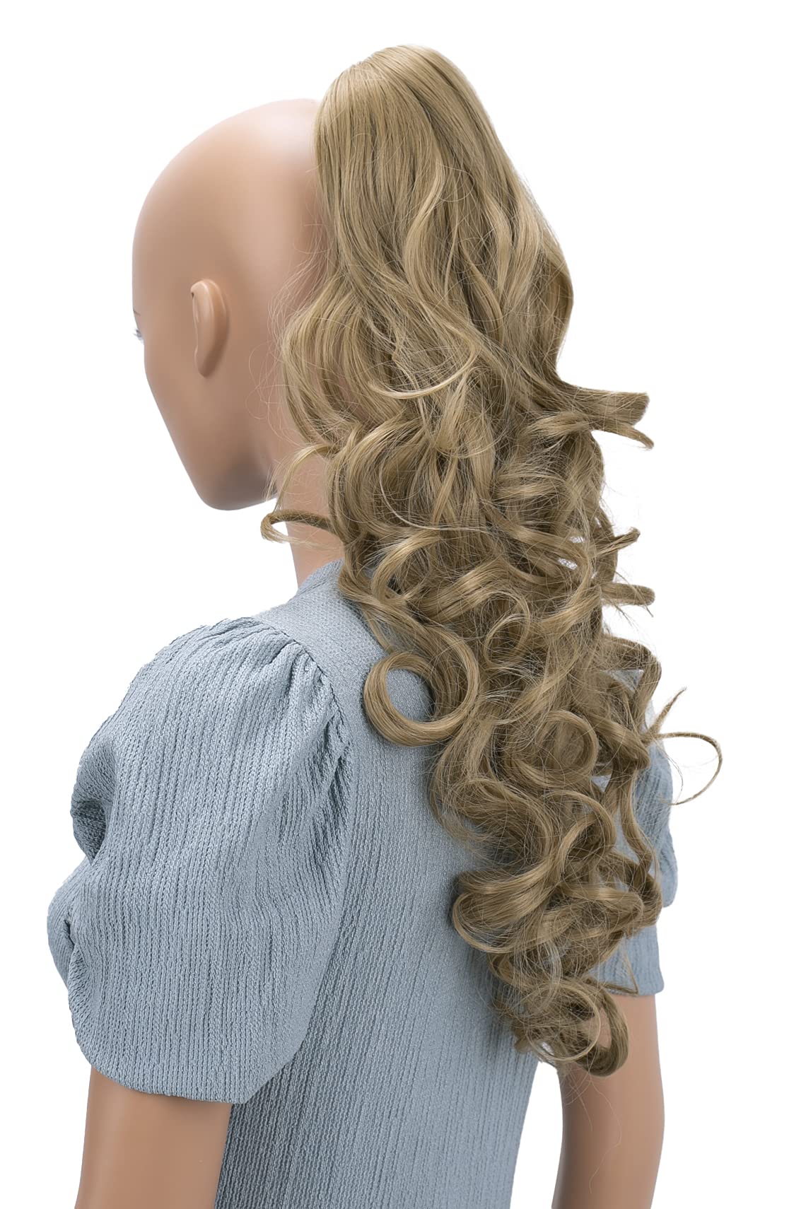 ash blonde #16 H67 : PRETTYSHOP 24 Hair Piece Pony Tail Extension Very Long & Voluminous Curly Or Wavy Heat-Resisting H67