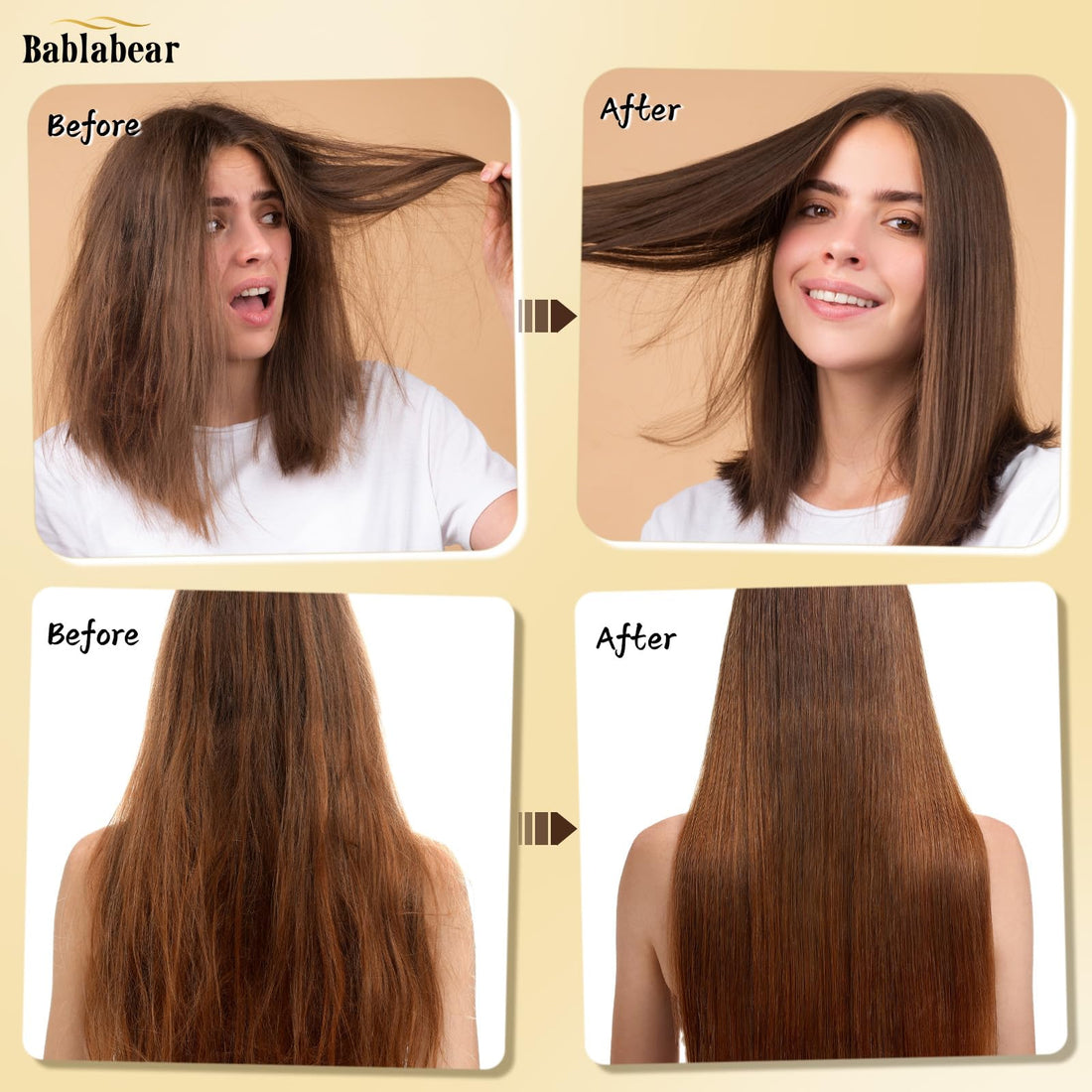 Bablabear Moisturizing Shampoo for Thinning,Fine,frizzy,Damaged Hair. Hydrating,Nourishing,Repairing.Adds Shine & Leaves Hair Feeling Soft.Sulfate Free,Silicone Free.(9.3floz)