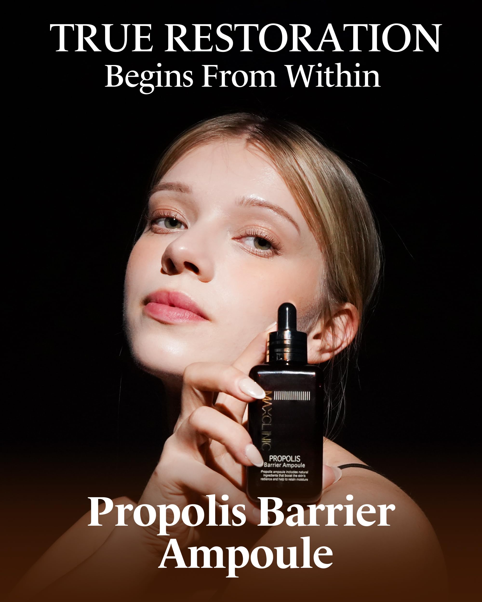 MAXCLINIC Propolis Barrier Ampoule | Deeply Nourishing Honey Ampoule Korean Skin Care & Face Serum for Women & Men | Skin-Fortifying Facial Serum Ampoule | Ceramide Calming Serum (3.38 fl oz)