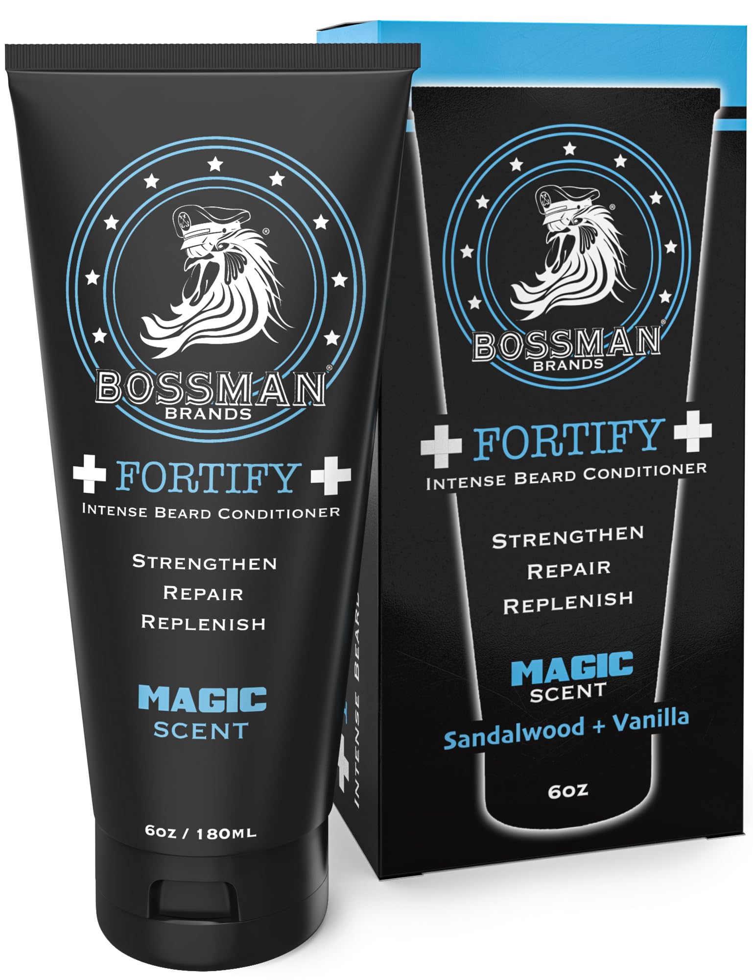 Magic : Bossman Fortify Intense Beard Conditioner to Grow, Thicken, Moisturize and Protect Your Beard (Magic)