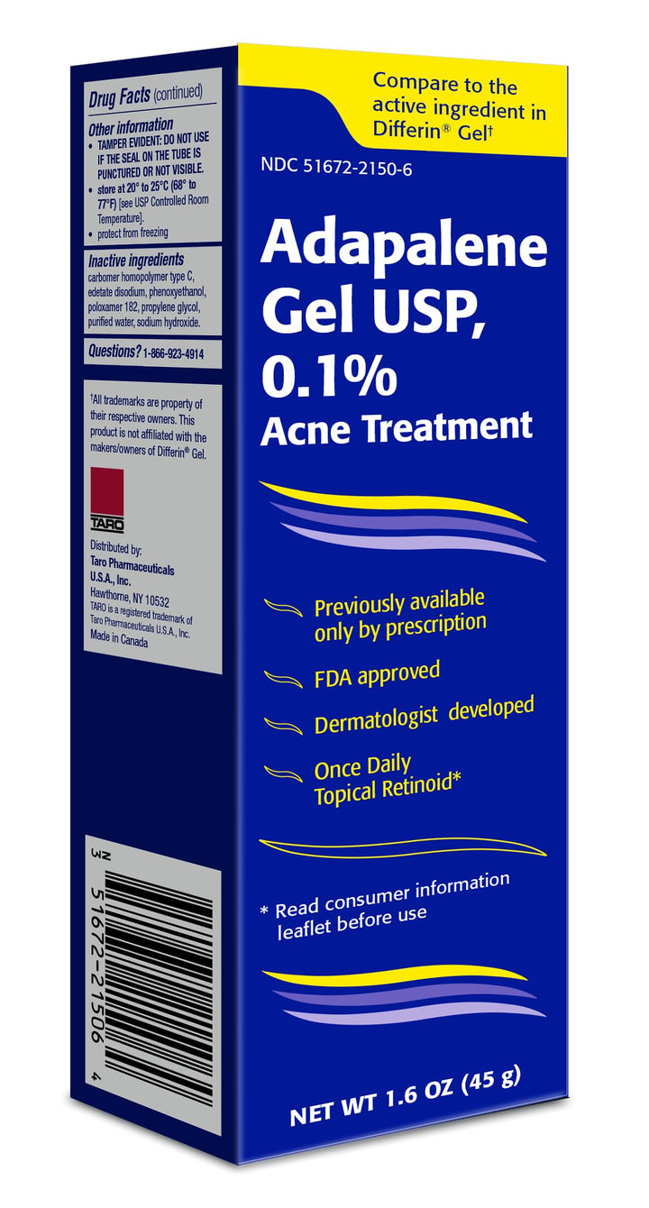 Taro Adapalene 0.1% Acne Treatment Gel (1.6 oz.)