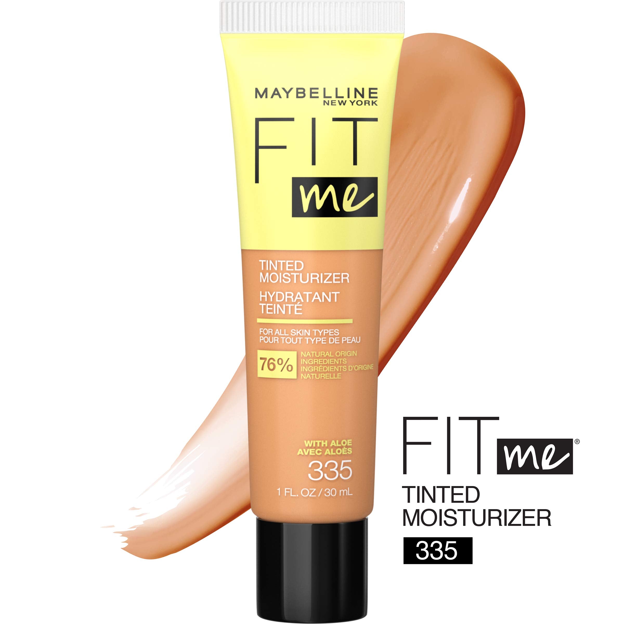 Maybelline Fit Me Tinted Moisturizer, Natural Coverage, Face Makeup, 335, 1 Count