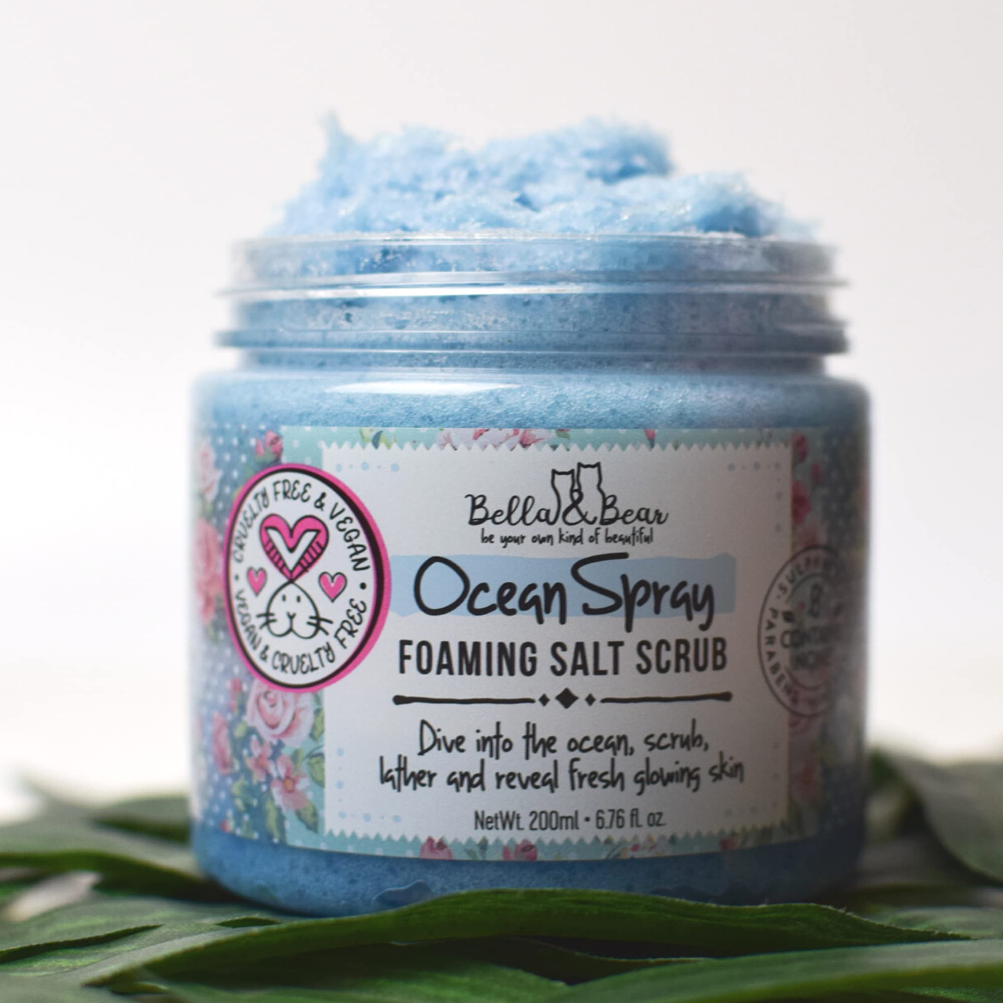 Bella & Bear Ocean Spray Scrub, No Sulphates, Parabens, No Harmful Chemicals, Cruelty-Free, Vegan-Friendly, Exfoliating, 6.7oz