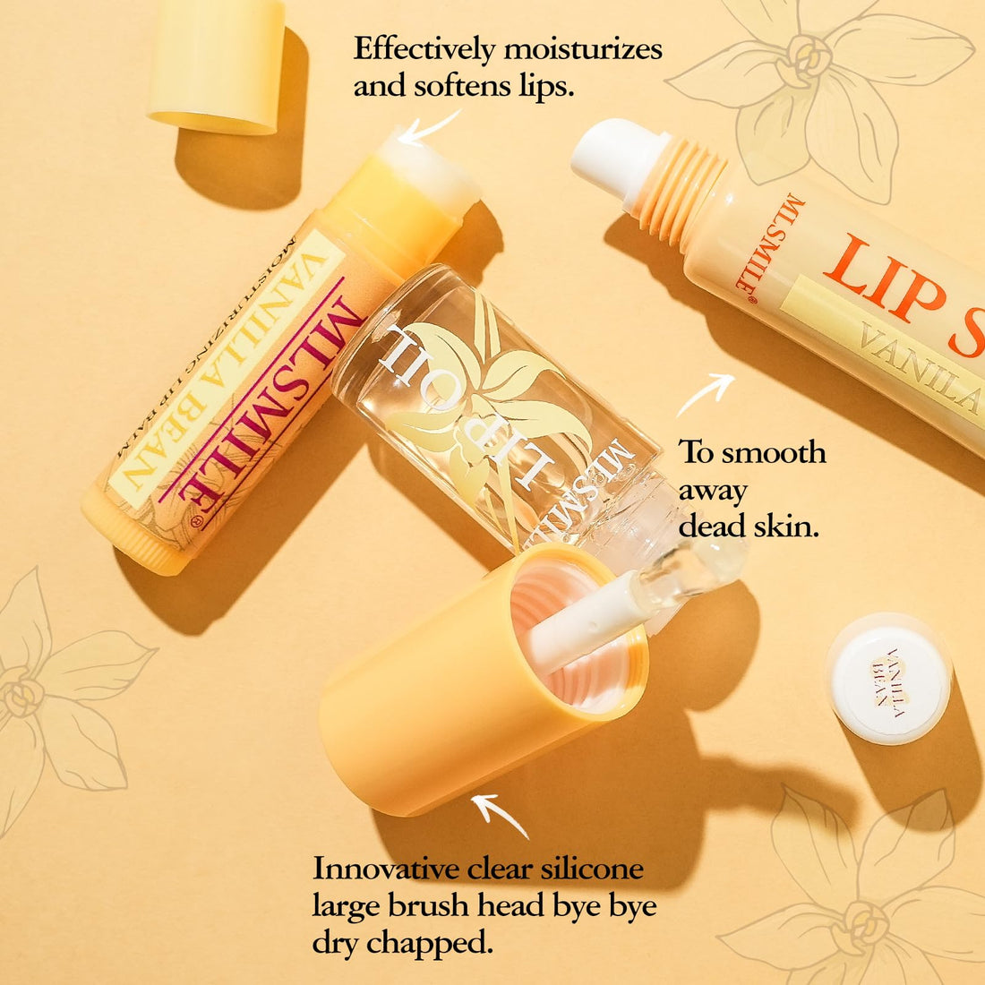 Lip Scrub + Lip Balm + Lip Oil + Headband Gift Set, Vitamin E lip Care Set, Clear Toot Lip Gloss, Exfoliate, Exfoliate Dead Skin, Fade Lip Lines, Natural Origin Moisturizing Lip Care Gifts