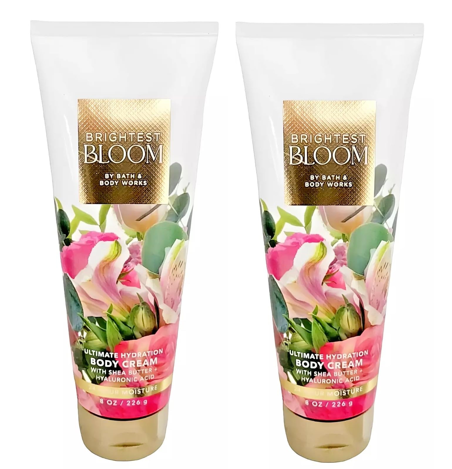 Bath & Body Works Brightest Bloom Ultimate Hydration Body Cream 8 Ounces Pack of 2