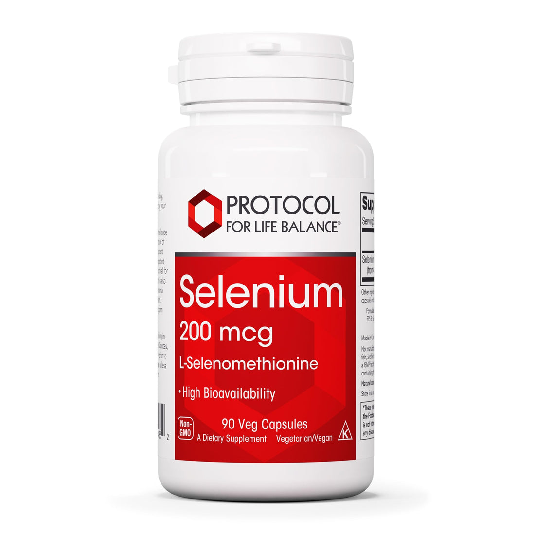 Protocol Selenium 200mcg - Immune Support, Thyroid & Prostate Health* - Selenium Supplements - Vegetarian, Kosher & Halal - 90 Veg Caps
