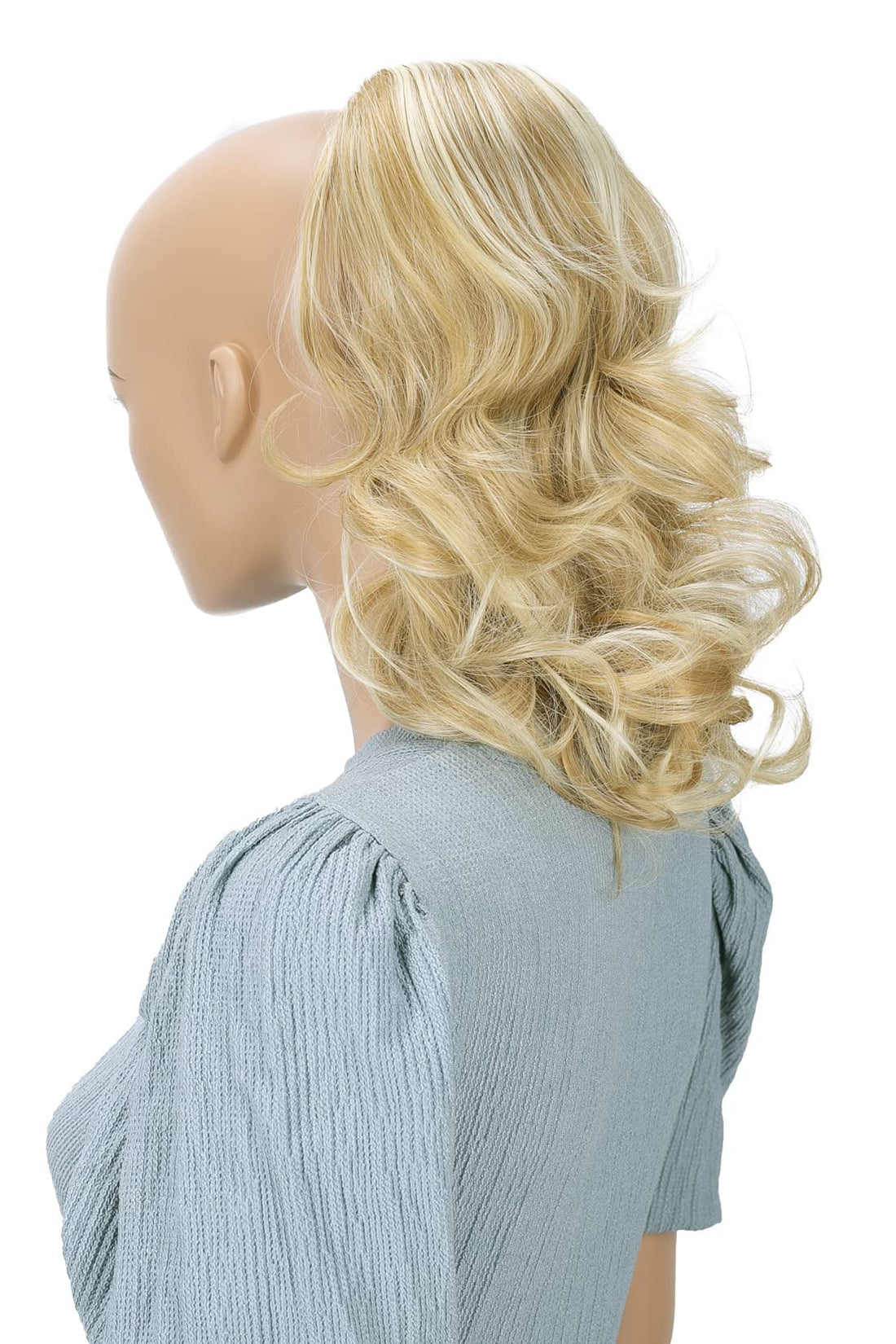 PRETTYSHOP Hair Piece Ponytail Drawstring Extension Wavy Voluminous Nature Looking Heat-Resisting 16 honey blonde mix # 27H613 PH215