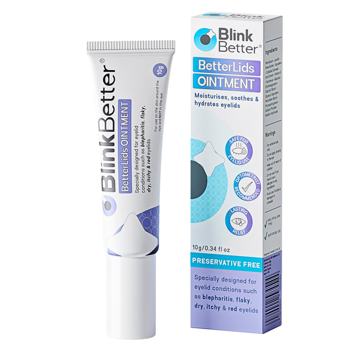 BetterLids Eyelid Ointment – Intense Oat Complex with Shea Butter & Panthenol - Hydrates, Nourishes & Soothes – Moisturizing Care for Dry, Itchy, Red, Sensitive, Flaky Skin Around the Eyes - 0.35 oz