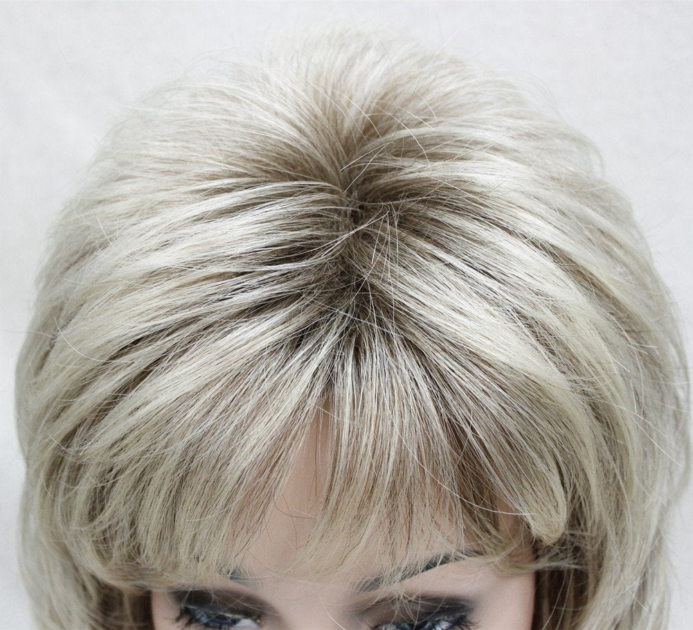 R10/26 2 Toned Blonde : Lydell Long Soft Shaggy Layered Blonde Ombre Classic Cap Full Synthetic Wig Wigs (R10/26 2 Toned Blonde)