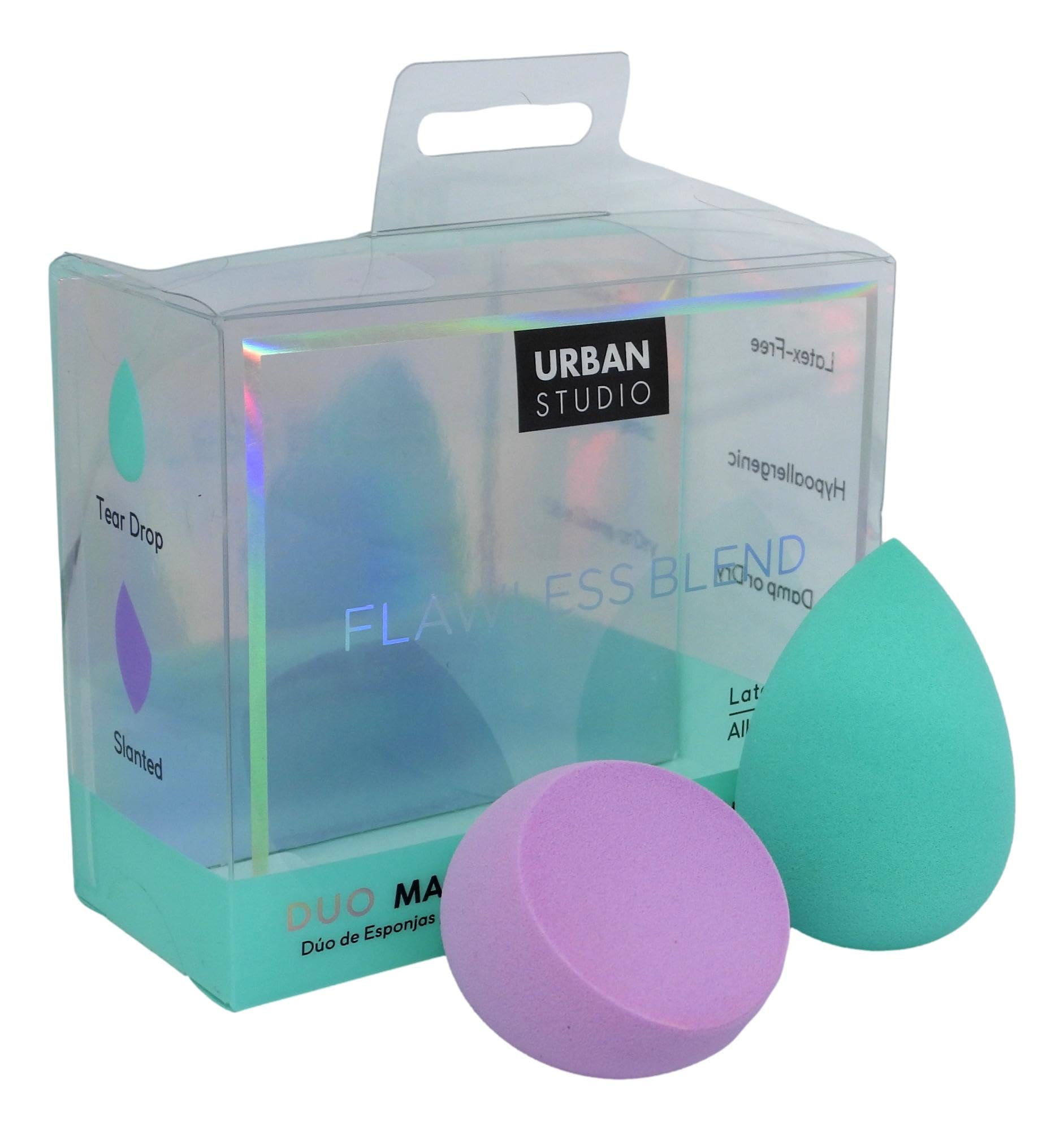 Cala Duo make-up purple & teal blending sponges