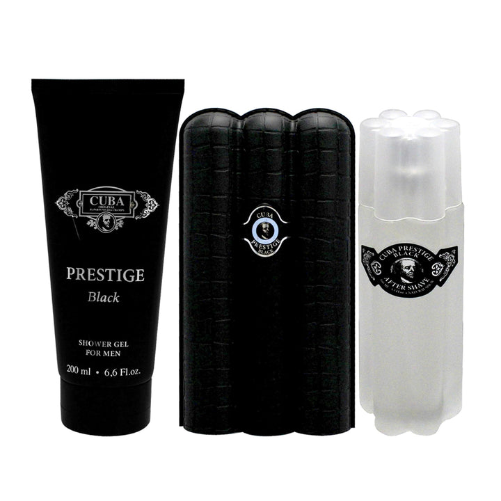 Cuba Prestige Black Parfums Des Champs for Men, 3 Count