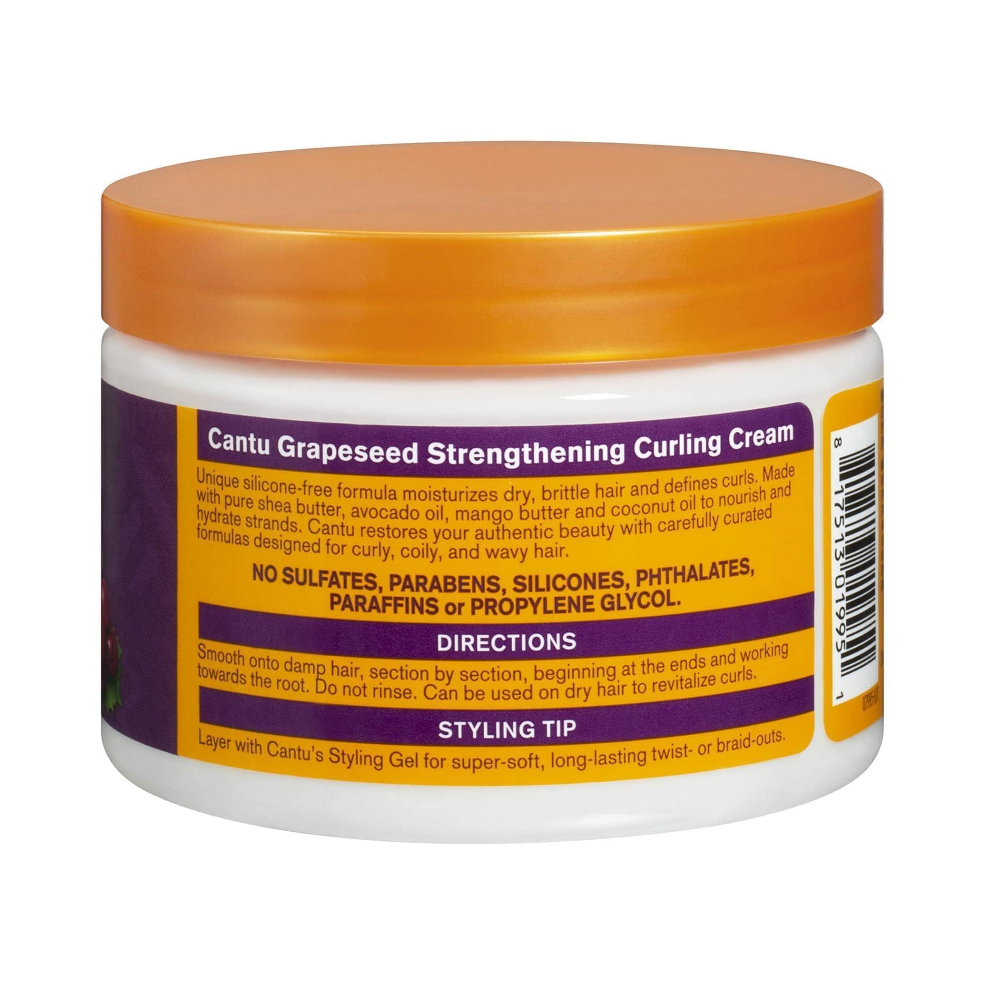 Cantu Grapeseed Strengthening Curl Cream, 12 oz