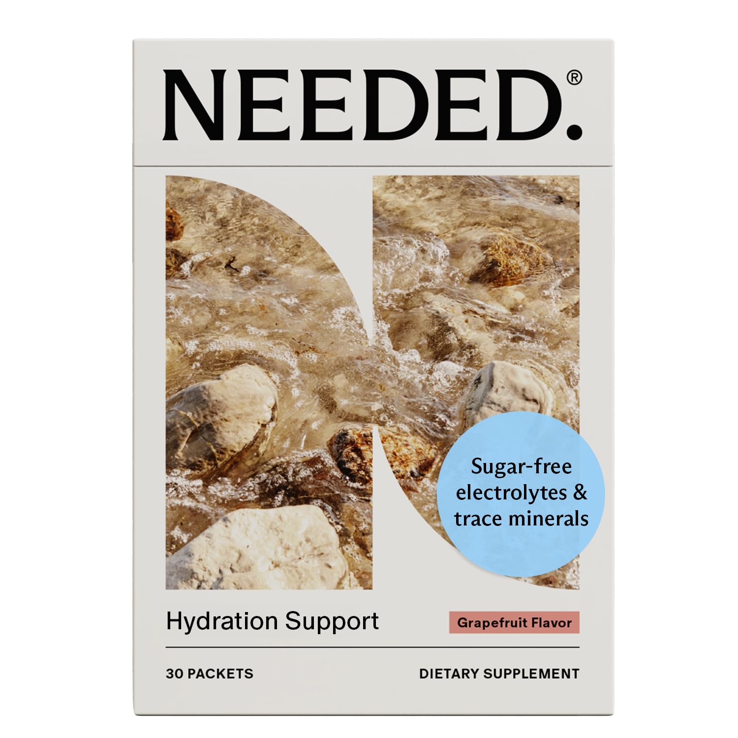 Needed. Hydration Support with Electrolytes & Trace Minerals – Electrolytes for Pregnancy & During Lactation - 30 Hydration Packets Lightly Sweetened with Real Fruit, Grapefruit