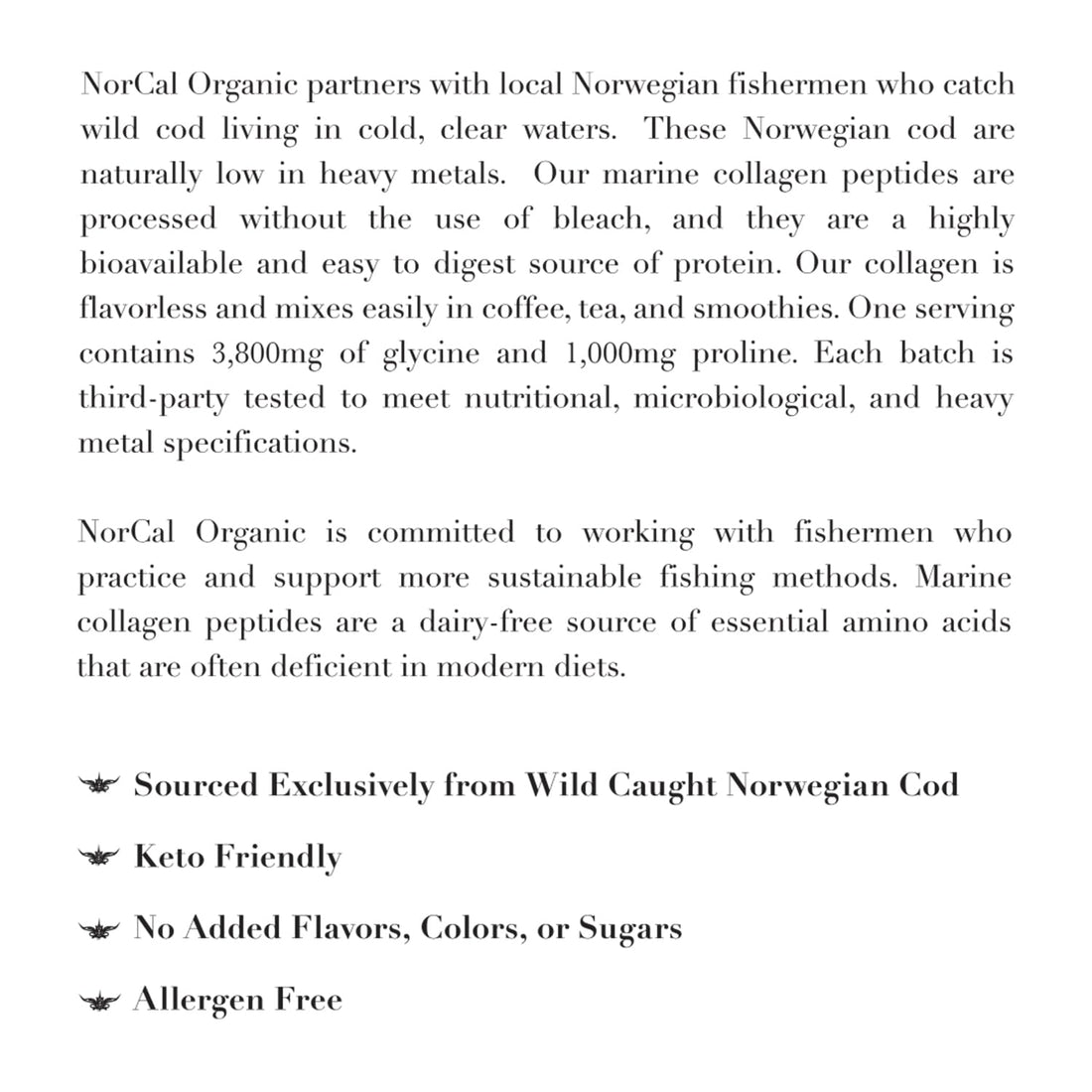 Norcal Marine Collagen - 12oz Marine Collagen Peptides Powder | High Protein, Zero Fat/Sugar/Carb | Skin, Hair, Nail & Joint Health | Low Metals, US GMP Certified