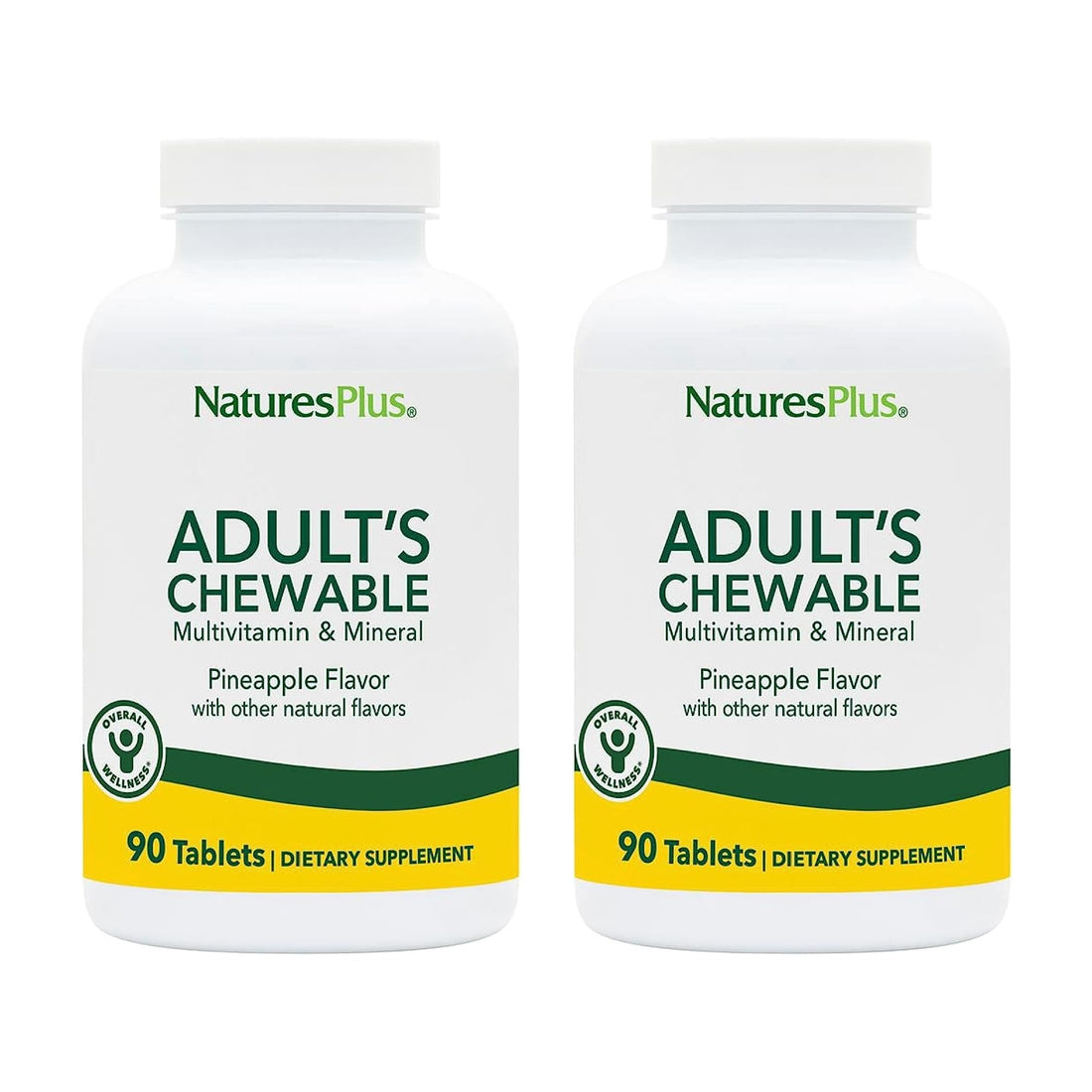 Natures Plus Adult CHEWABLE Multi Pineapple 90 (2 Pack)