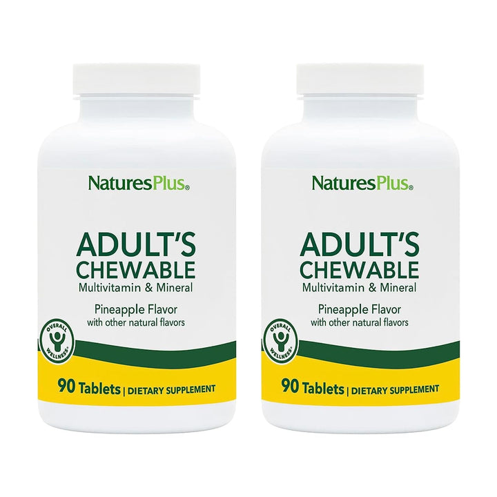 Natures Plus Adult CHEWABLE Multi Pineapple 90 (2 Pack)
