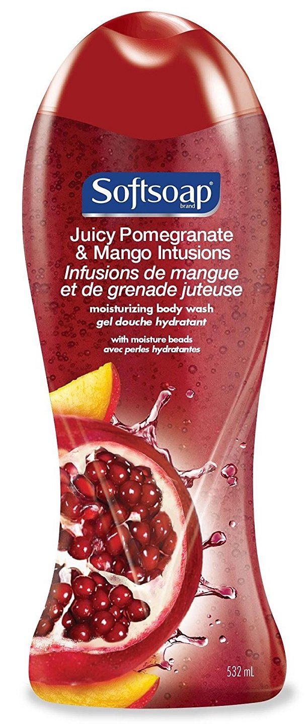 Softsoap Body Wash, Juicy Pomegranate and Mango Infusions 18 fl oz(pack of 2)