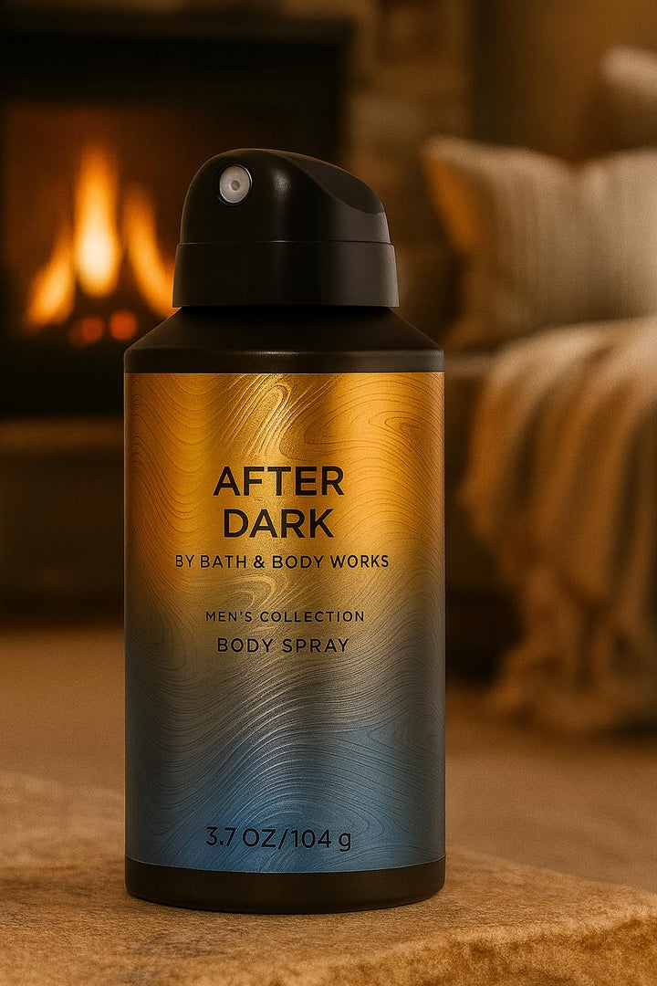 Bath & Body Works After Dark Body Spray for Men, 3.7 fl oz – Amber & Smooth Suede Scent, All-Day Freshness, Lightweight Body Mist