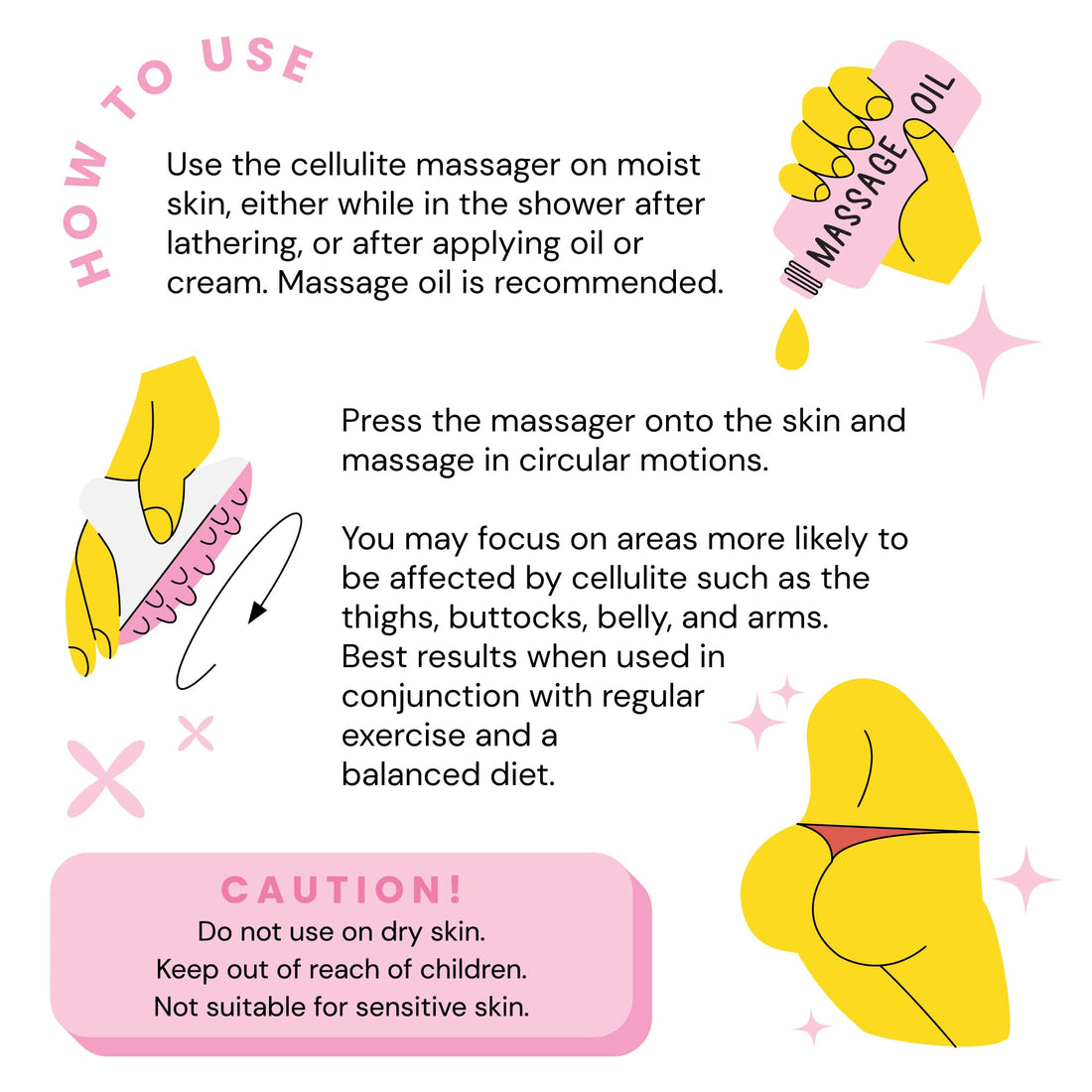 Scala Beauty Anti Cellulite Remover Massager Brush Mitt