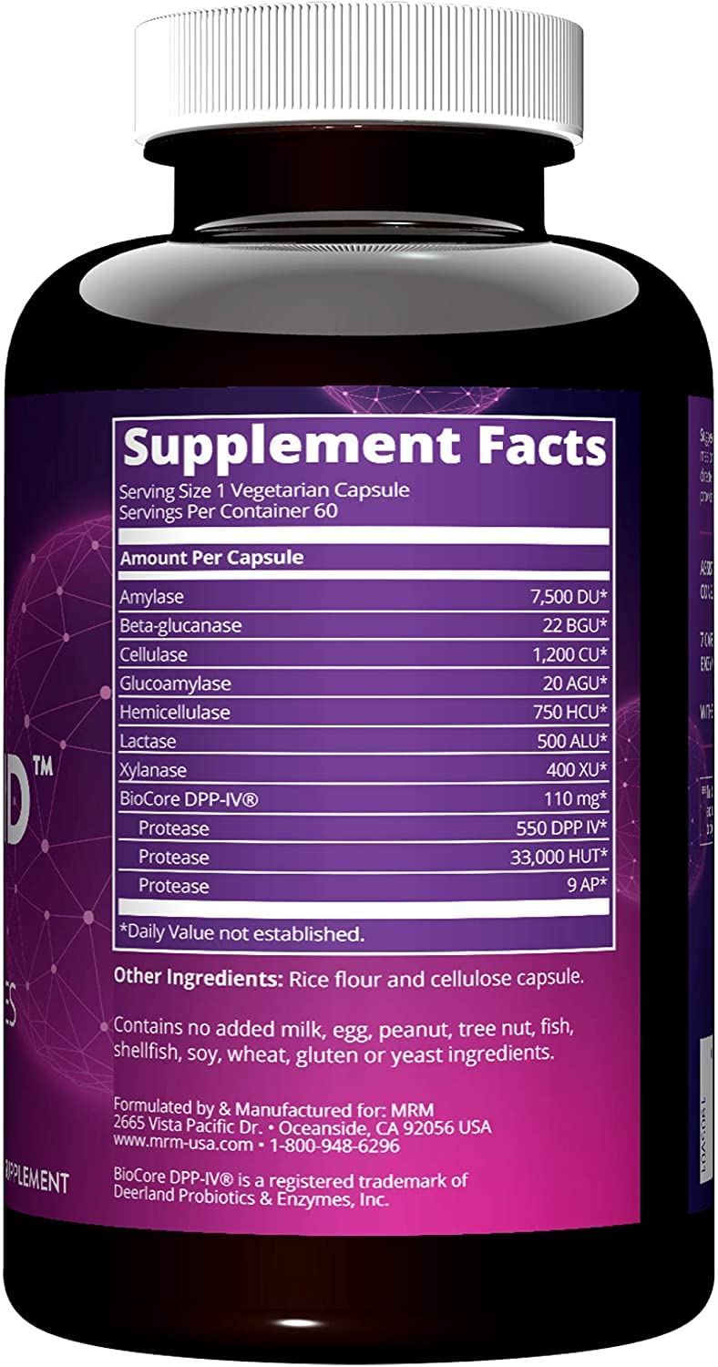MRM Nutrition Gluten-Aid™ | Digestive enzymes | Gluten + Dairy Digestion | BIOCORE DPP-IV® | Gluten-Free | 60 Servings