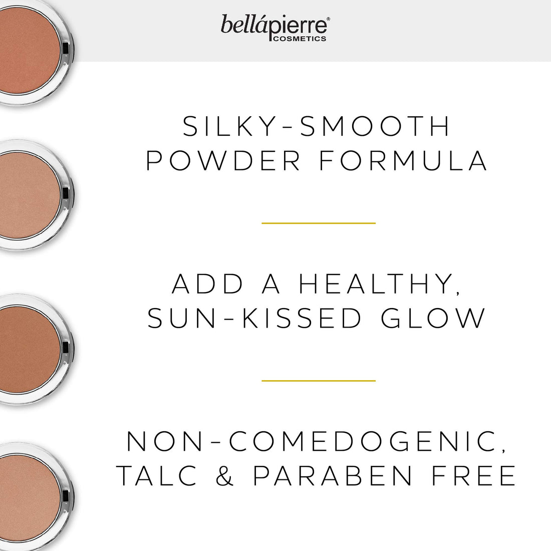 Bella Pierre Compact Mineral Bronzer in Kisses, 0.35-Ounce