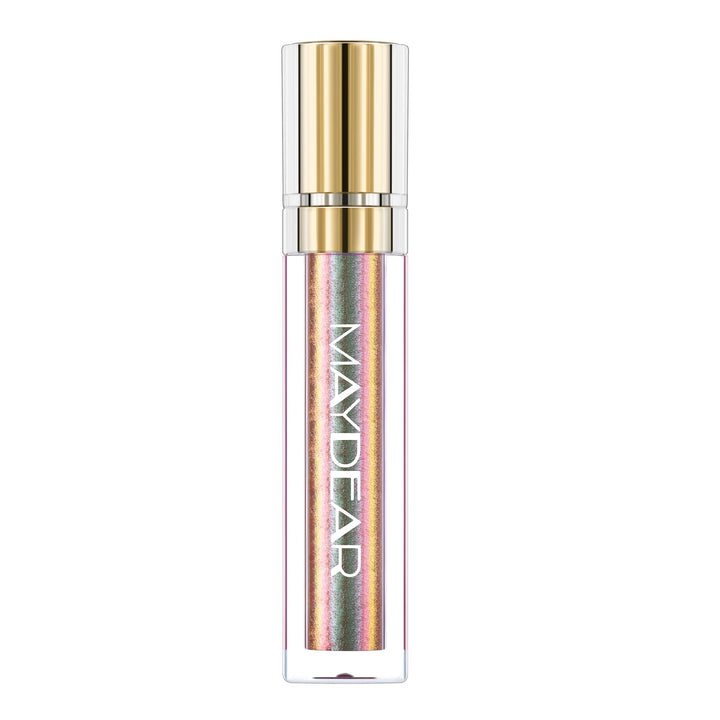 Maydear chameleon lipstick, Long Lasting Waterproof Colourful Diamond Shimmer Lip Gloss for Women Girls Makeup kit - brown green