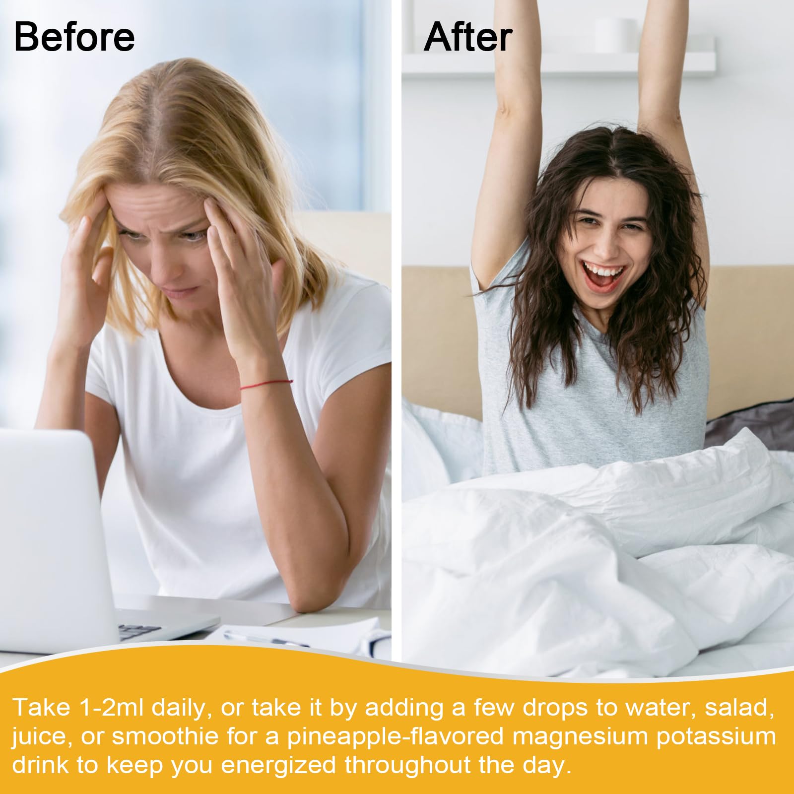 Bunkka Potassium Magnesium Supplement, Potassium Supplement with Magnesium, Calcium, Vitamin D3, Zinc, Sugar Free & Vegan Liquid Drops for Leg Cramps, Energy, Metabolism, for Adult and Kid