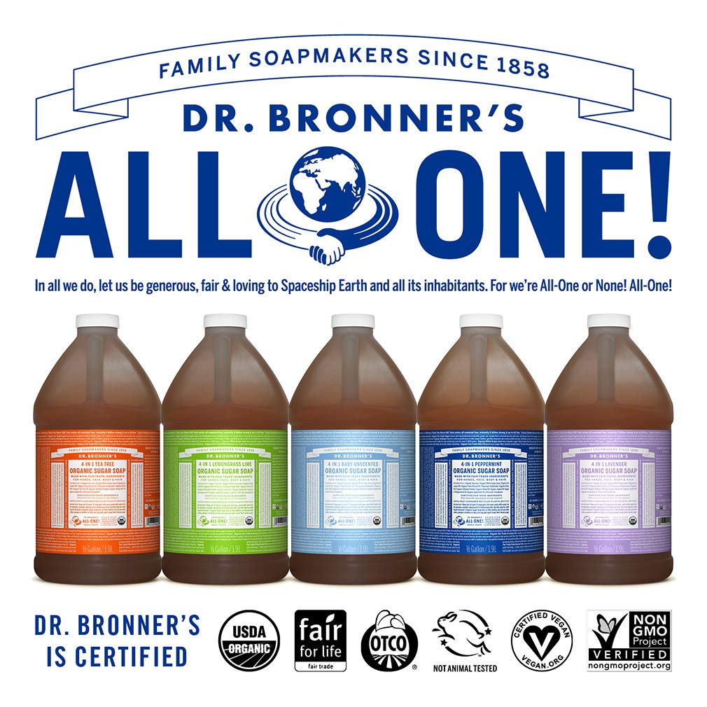 Dr. Bronner's Organic Sugar Soap - 64 oz. Refill (Peppermint)