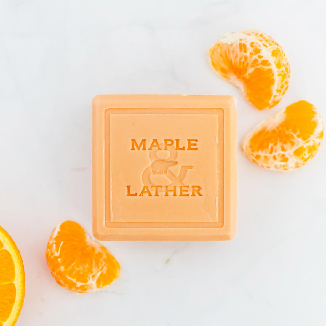 Maple & Lather Triple Milled Bar Soap with Shea Butter, Orange Bergamot Scent, Moisturizing, Long-Lasting, Sustainably Sourced, 209g - Made in Provence, France