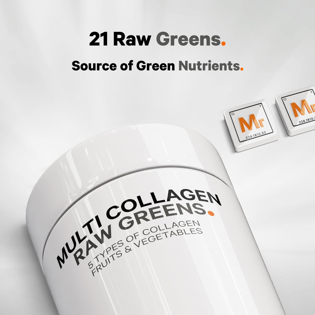 Codeage Multi Collagen Protein + Organic Raw Greens Superfood Capsules Supplement, 21 Fruits & Veggies, Grass-Fed Hydrolyzed Collagen Peptides, 5 Types All-in-One, 180 Count