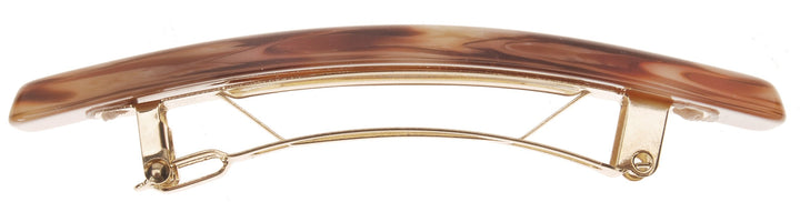Caramel Horn : France Luxe Small Luxury Rectangle Barrette - Caramel Horn