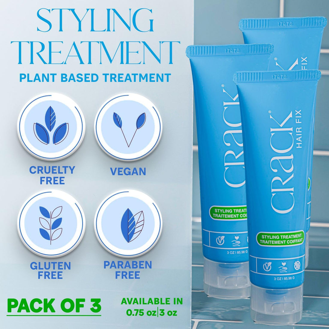 Crack Original Styling Creme 2.5 fl oz (Pack of 3)