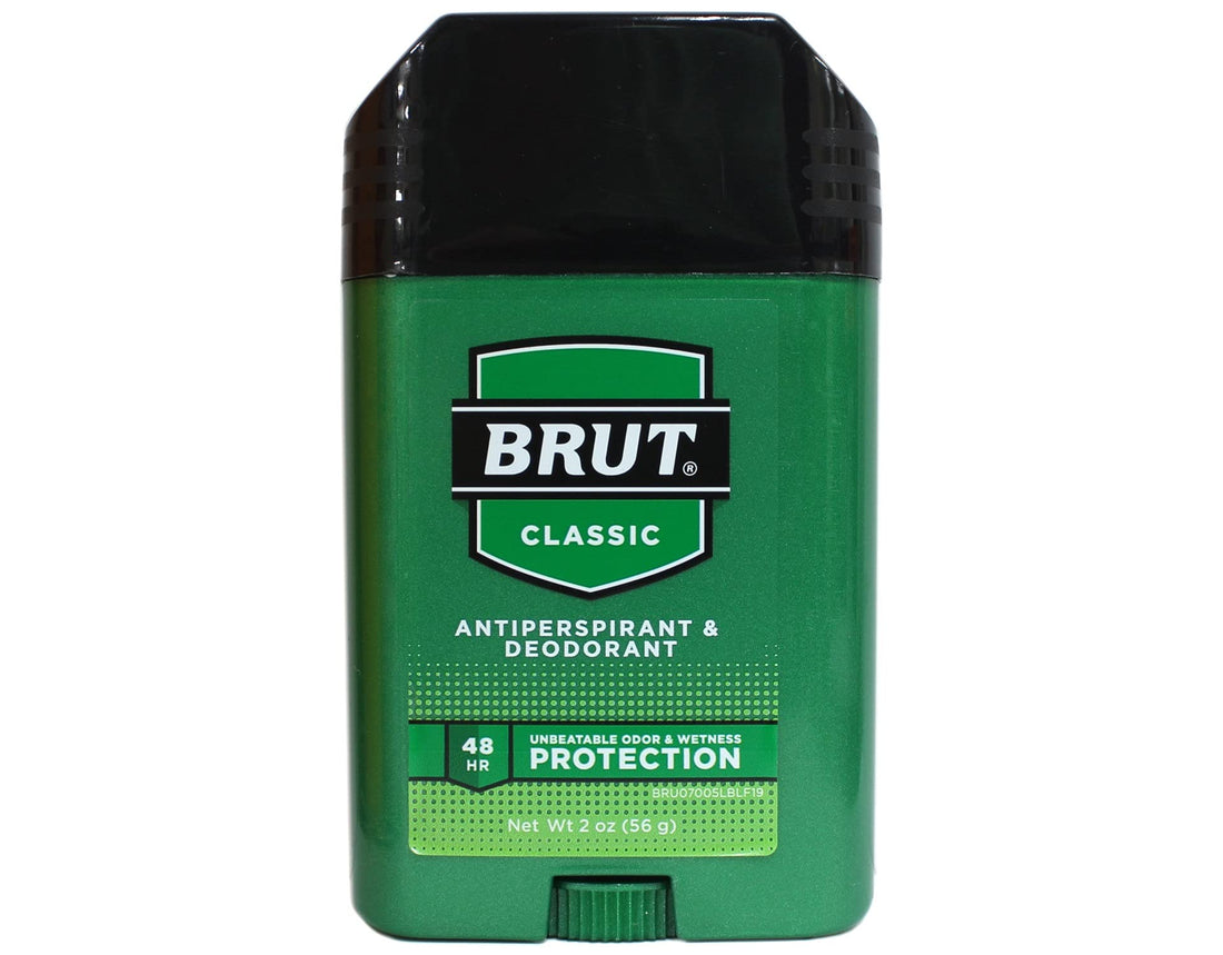 Brut Deodorant 2oz Oval Solid Classic Scent(Anti Perspirant) (2 Pack)
