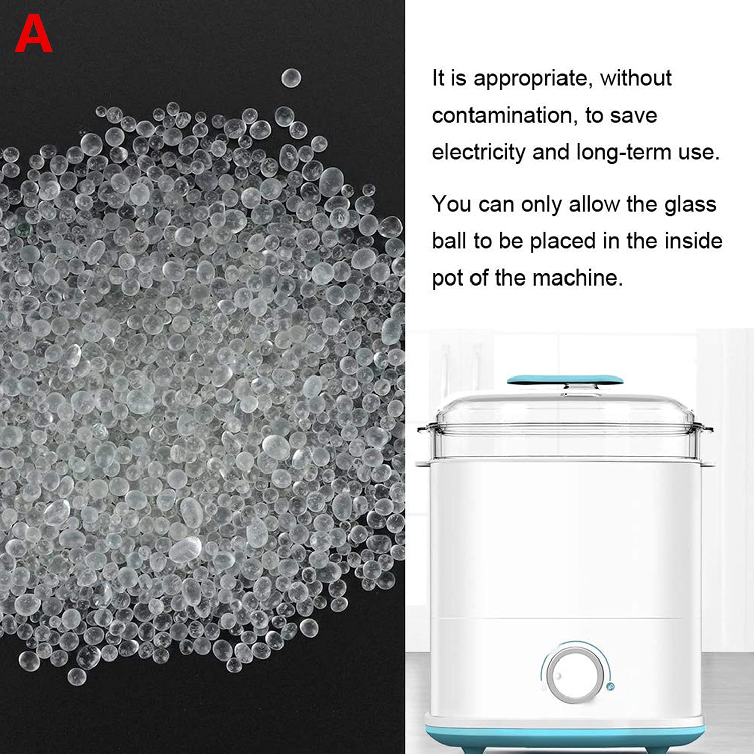 Glass Beads Balls,120g High Temperature Glass Ball Nail Box Silica Sand Beads Manicure Nail Art Quartzite Beads Cleaning Tools