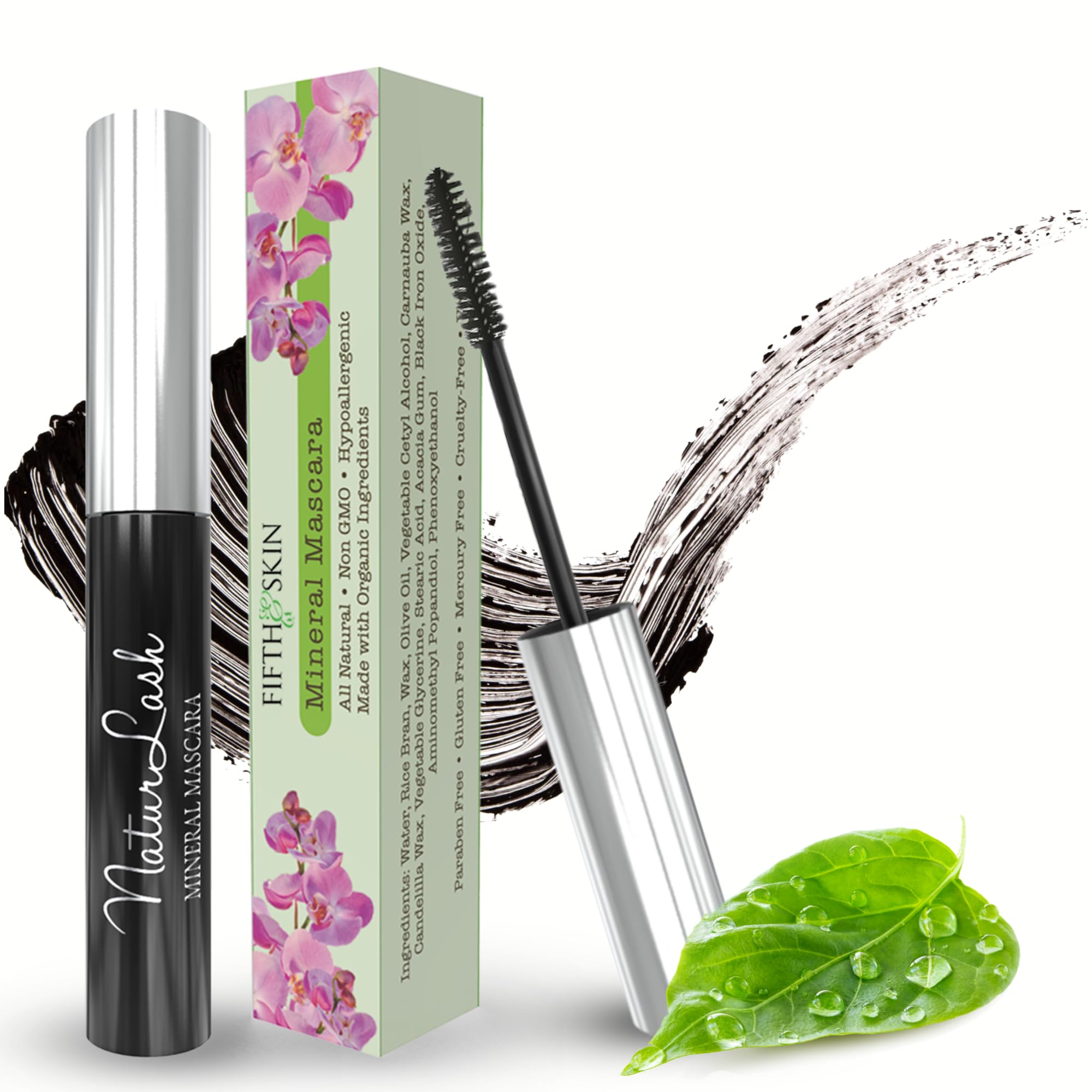 Mineral Mascara - Natural - Non Toxic - Hypoallergenic - Add Length & Volume - Keeps Lashes Soft & Helps Nourish & Grow Them