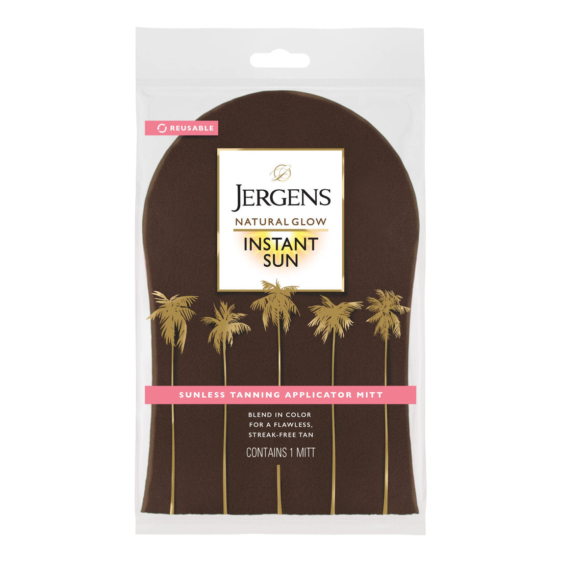 Jergens Natural Glow Body Applicator Mitt, Flawless, Streak-free Tanning Blender Glove, Reusable Tanning Mitt Protects Hands
