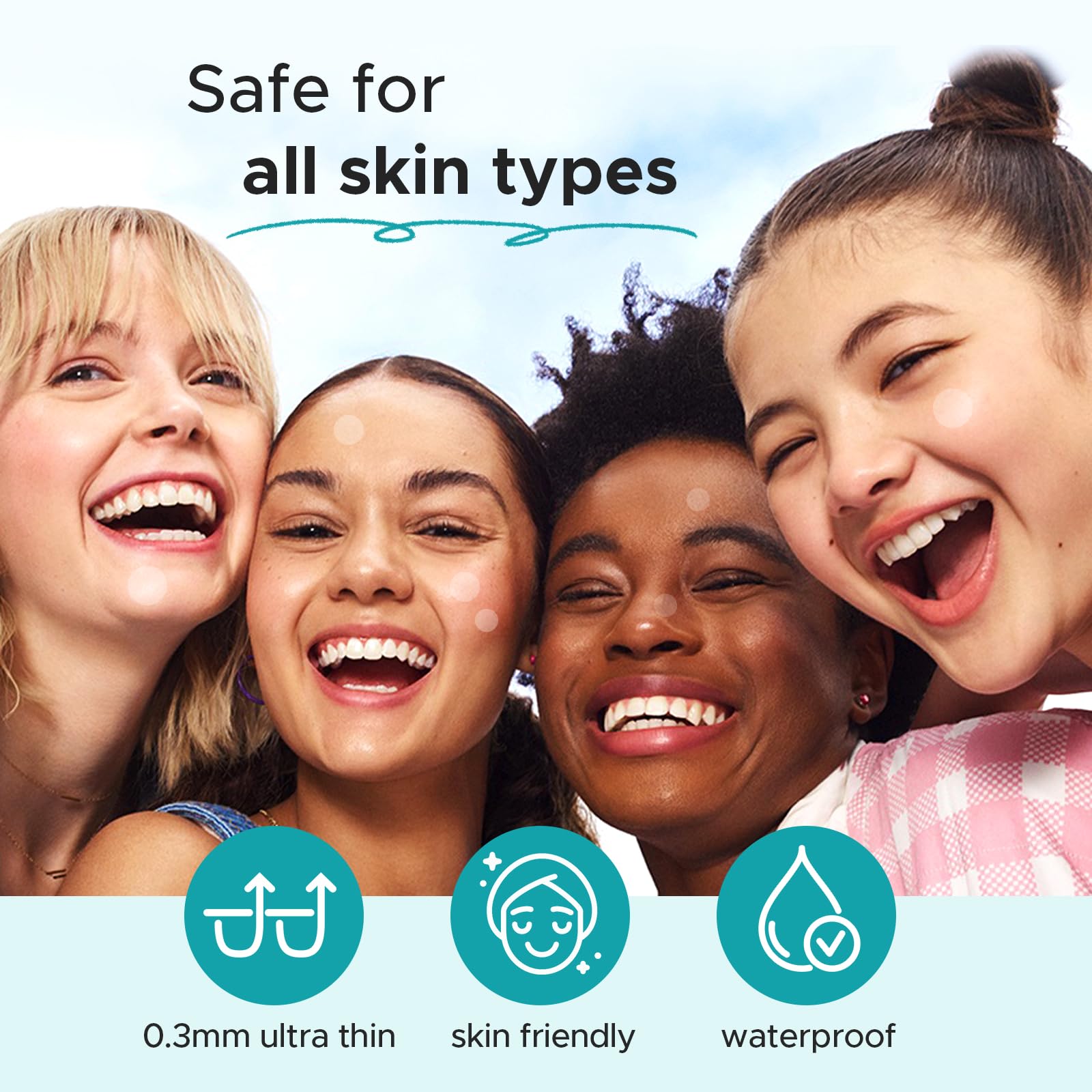 Pimple Patch Acne Patch, 4 Sizes 140 Patches Acne Absorbing Cover Patch, Hydrocolloid Invisible Acne Patches for Face Zit Patch Acne Dots Tea Tree, Calendula Oil