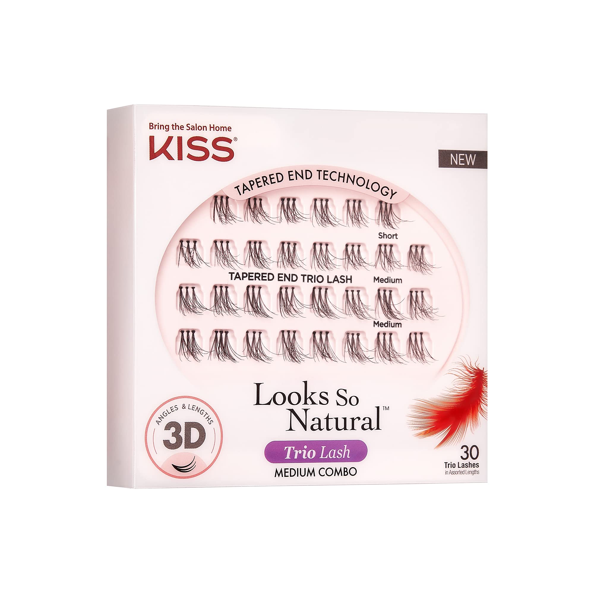 Kiss Products Ever Ez Trio Lashes Medium, 0.03 Pound (Pack of 3)
