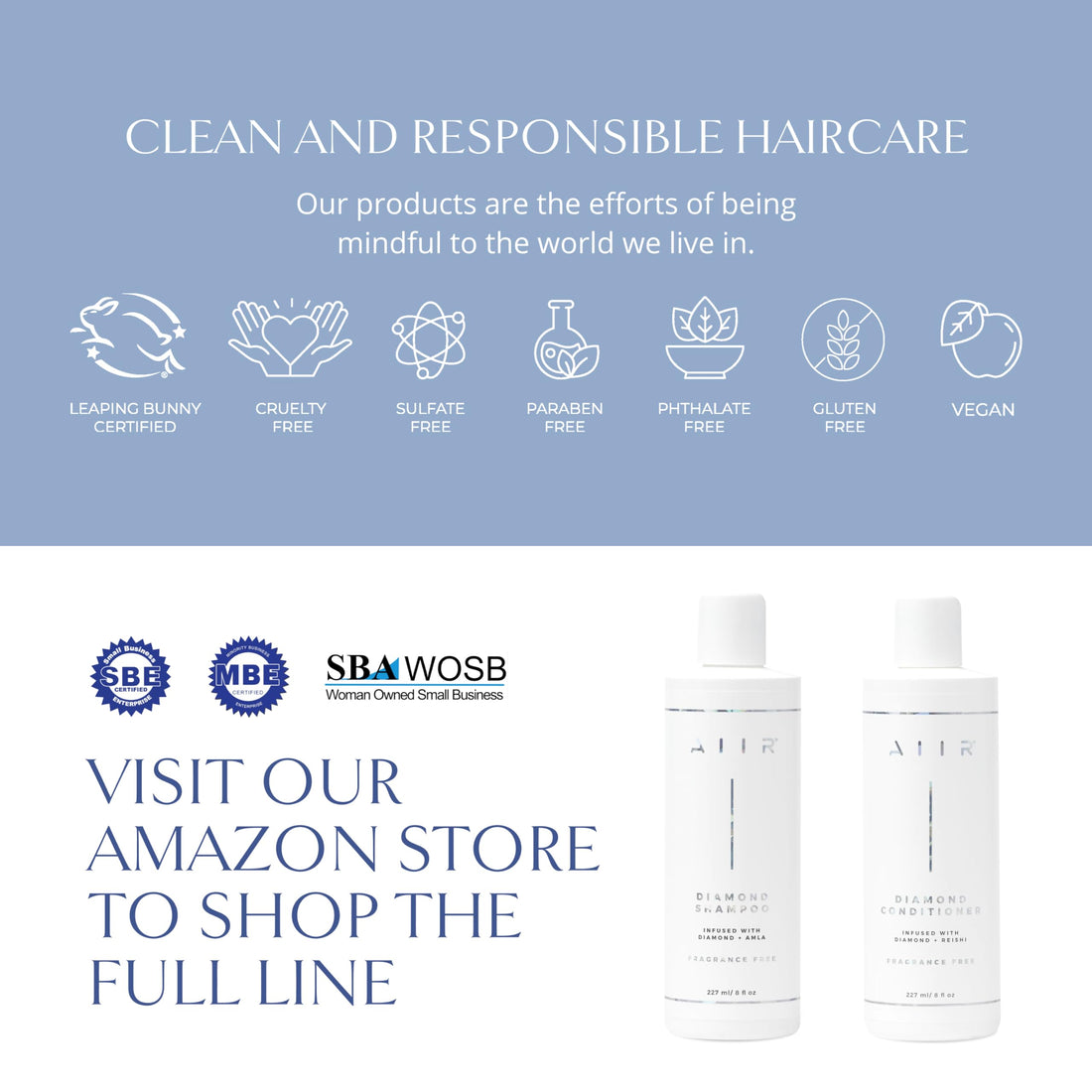 AIIR Diamond Conditioner - Fragrance Free Conditioner, Conditioner for Damaged Hair, Conditioner for Colored Hair - Frizzy Hair Products - 8 oz