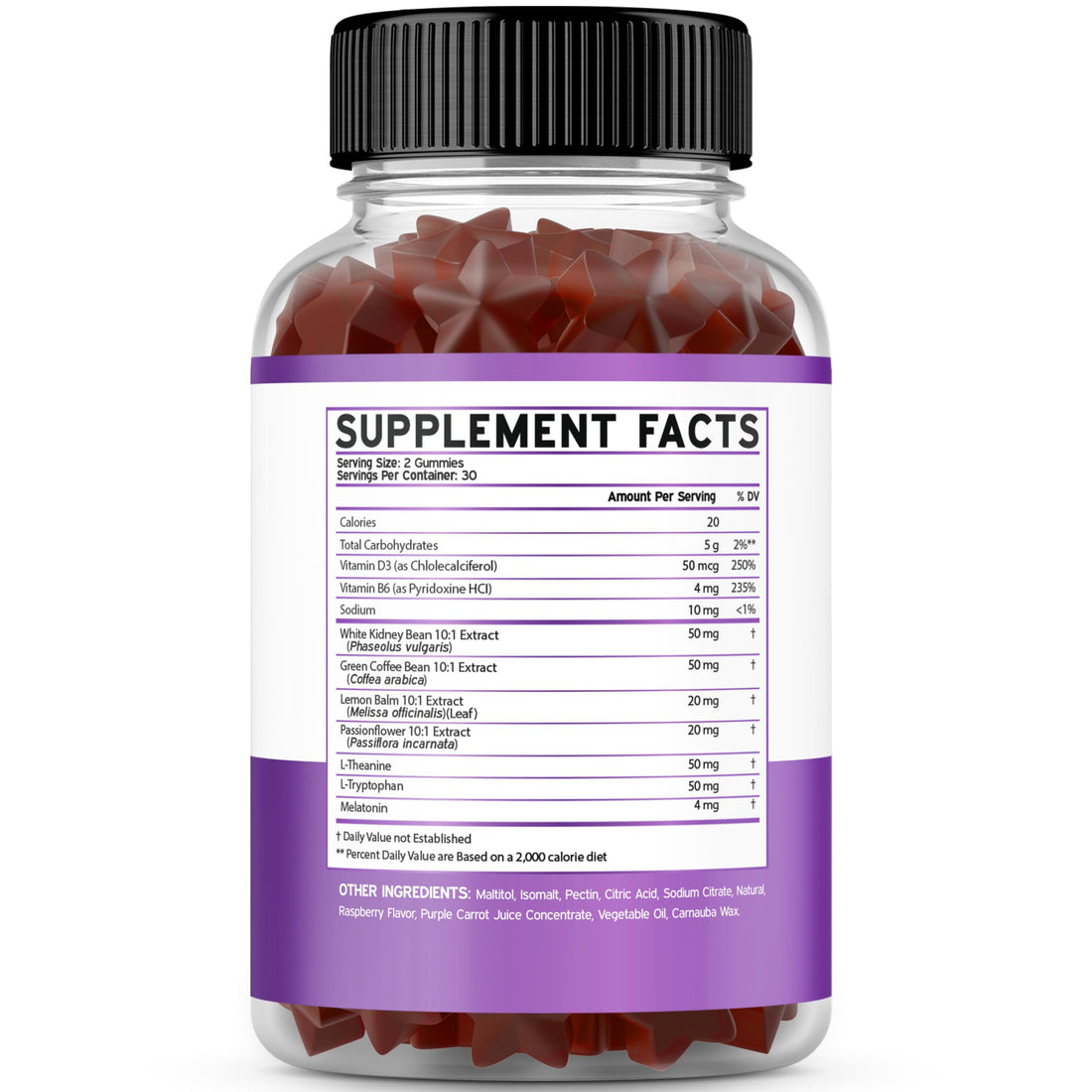 Night Time Fat Burner Gummies (60 Count) Weight Loss & Metabolism - Sugar-Free - Delicious Raspberry Flavored Melatonin Supplement Gummies - Vegan Safe - Third Party Tested - Made in USA