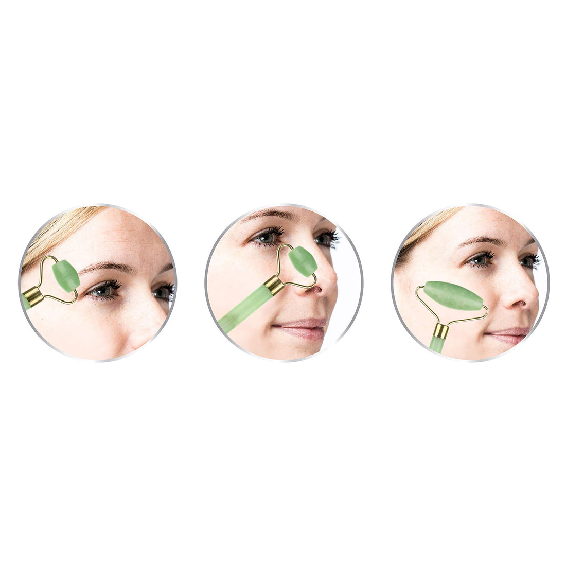 Danielle Jade Roller, Jade Stone Double Head Facial Jade Roller, Perfect for Relaxing