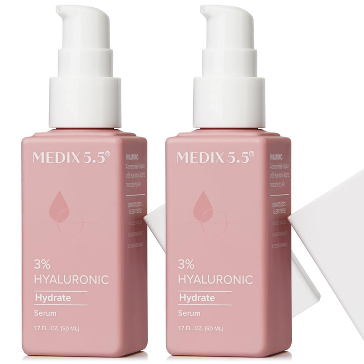 Medix 5.5 3% Concentrated Hyaluronic Acid Hydrating Gel Body Booster Dry Skin Moisturizer, Anti Aging Skin Care Booster For Restoring Skin Barrier, Wrinkles, Fine Lines, Pack of 2