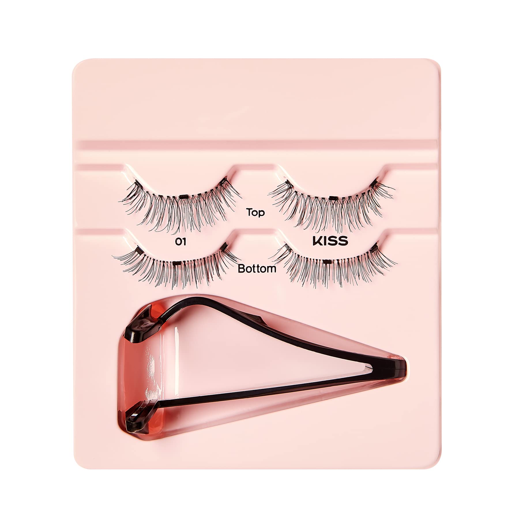 Kiss Magnetic Lash No.1 With Applicator, (1 Pack)
