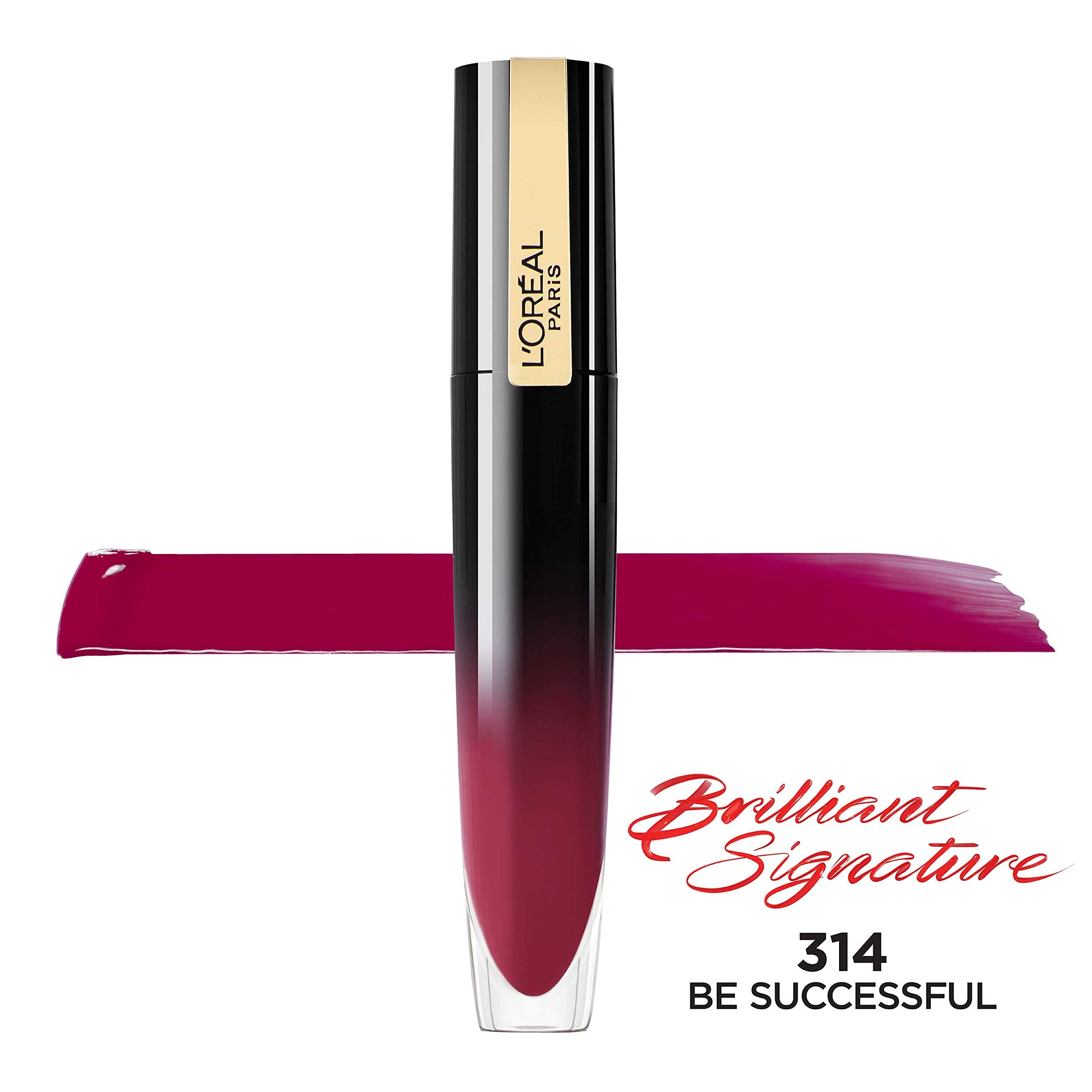 L'Oreal Paris Brilliant Signature Shiny Lip Stain Lipstick, Be Successful 0.21 Fl Oz.