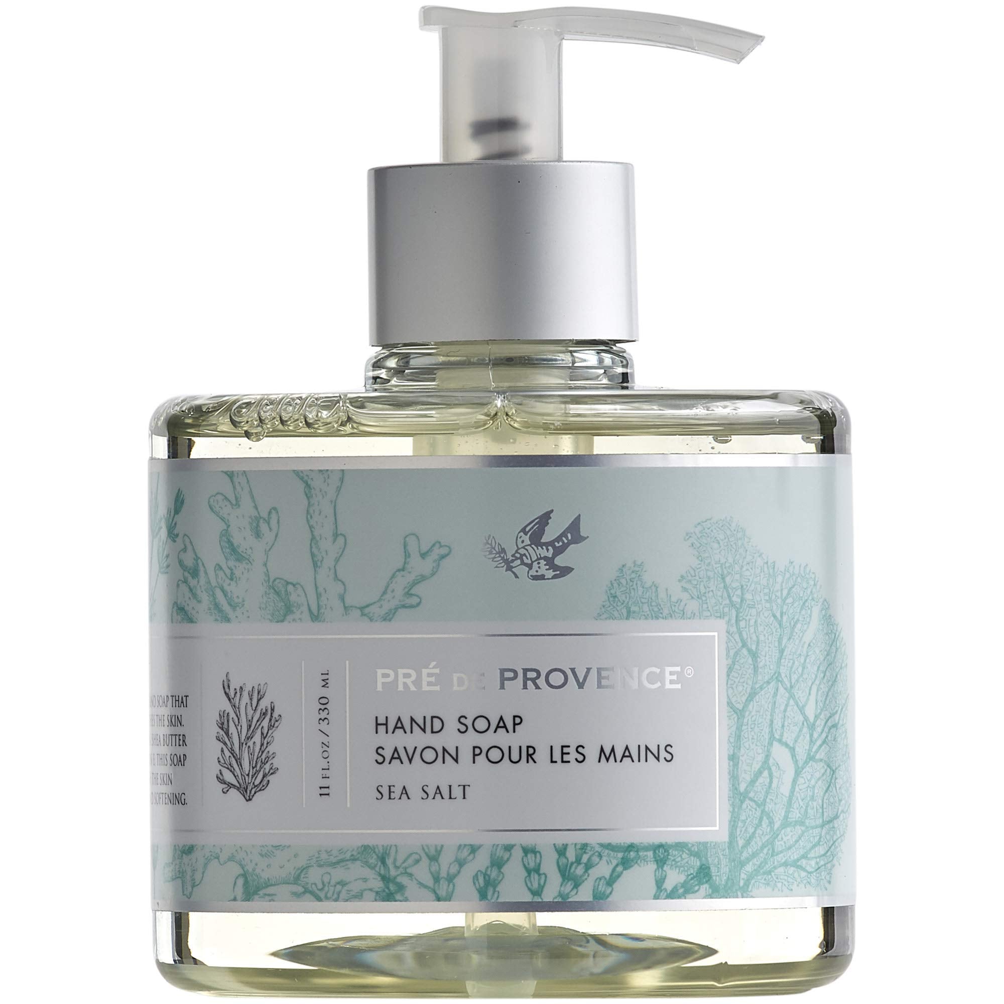 Pre de Provence European Soaps 35101SS Heritage Liquid Soap, Clear, Sea Salt, 11 Fl Oz
