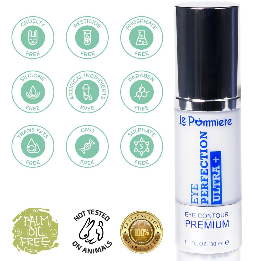 Le Pommiere Eye Contour Cream 30Ml Anti Bags, Dark Circles And Wrinkles. Anti-Age To Attenuate Lines Of Expression And Crow'S Feet. Anti-Wrinkle With Vitamin E, Elastin And Panthenol For A You