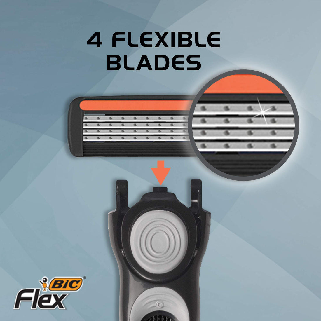 BIC Flex 4 Hybrid Razor, 8 Count